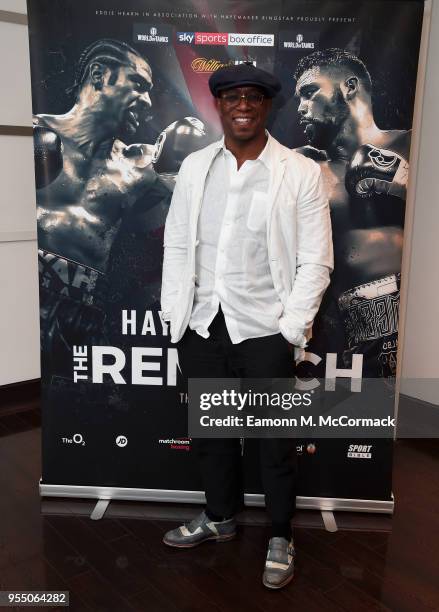 Ian Wright arrives prior to the Heavyweight contest between David Haye and Tony Bellew at The O2 Arena on May 5, 2018 in London, England.