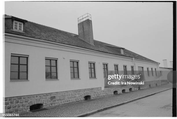 Barracks at mauthausen, Exterior of barracks at Mauthausen, a Nazi concentration camp in operation during World War II. Over 100, 000 prisoners died...