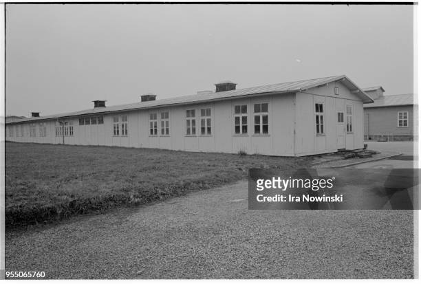 Barracks at mauthausen, Exterior of barracks and a walkway at Mauthausen, a Nazi concentration camp in operation during World War II. Over 100, 000...