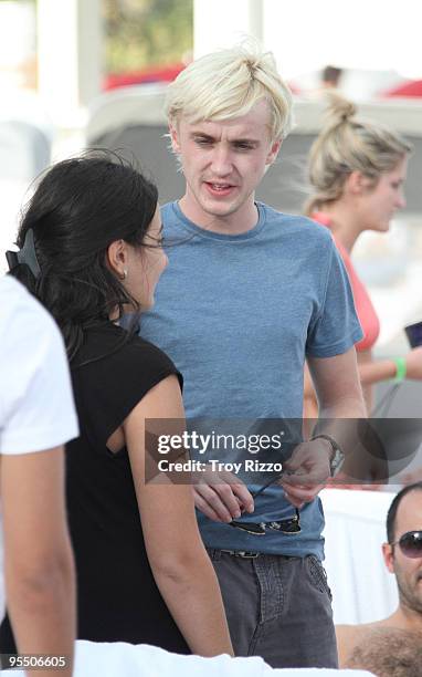 Tom Felton is shown on December 30, 2009 in Miami, Florida.