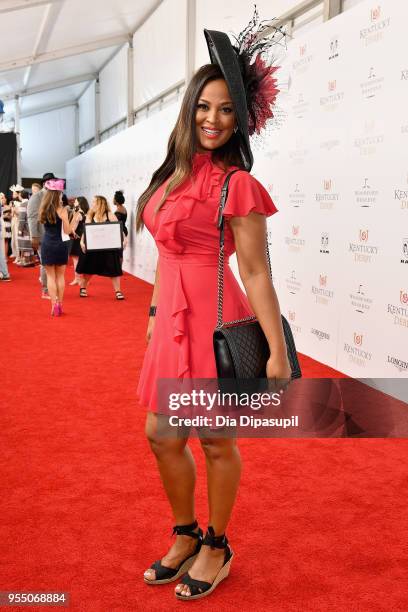 Professional boxer Laila Ali attends Kentucky Derby 144 on May 5, 2018 in Louisville, Kentucky.