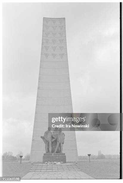 Liberation by rene graetz in front of the tower of nations at sachsenhausen concentration camp Oranienburg, Germany.