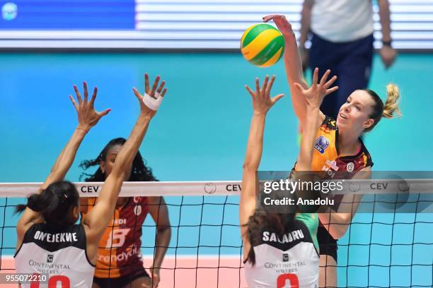 Galatasaray Istanbul's Dobriana Rabadzhieva in action during Semifinal 2 between CS Volei Alba Blaj and Galatasaray Istanbul for the CEV Volleyball...