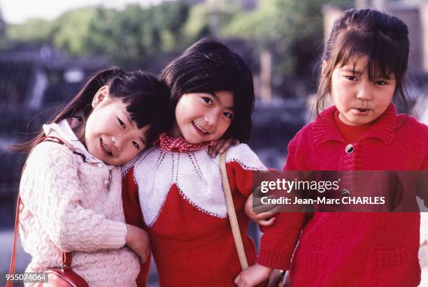 Petites filles à Suzhou, en mai 1987, Chine.