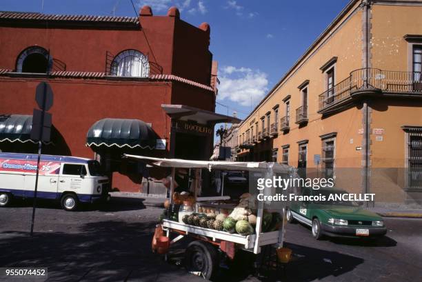 Remorque d'un marchand ambulant à San Luis Potosi, en 1998, Mexique.