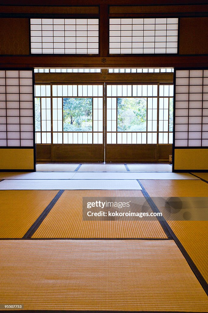 Tatami room in a traditional Japanese house