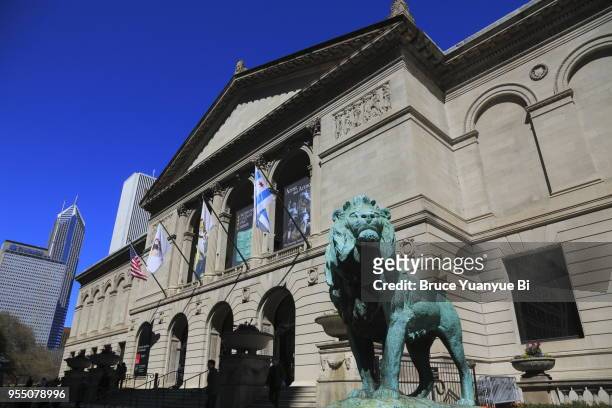 art institute of chicago - chicago art museum stock pictures, royalty-free photos & images