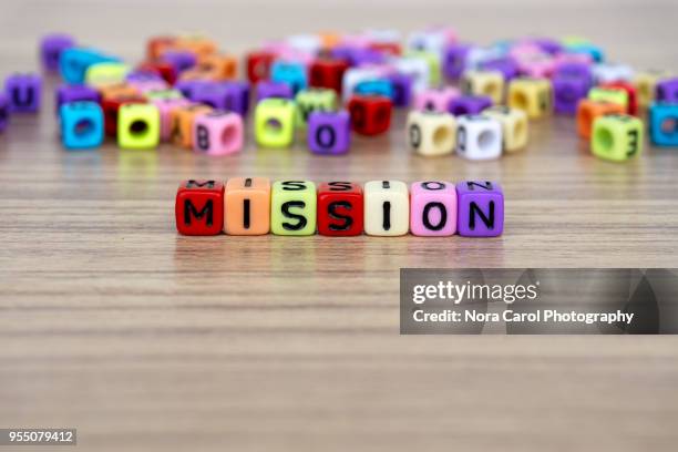 mission word and alphabet letter beads - mission church stock pictures, royalty-free photos & images