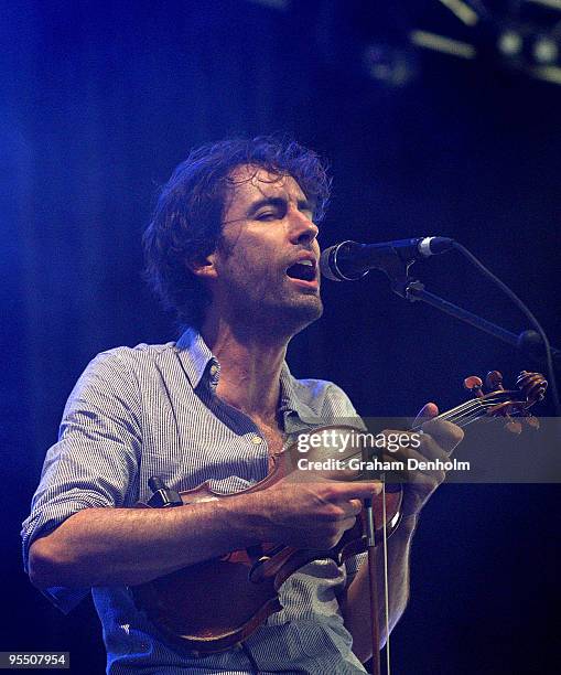 Andrew Bird performs on day three of The Falls Festival 2009 held in Otway rainforest on December 31, 2009 in Lorne, Australia.