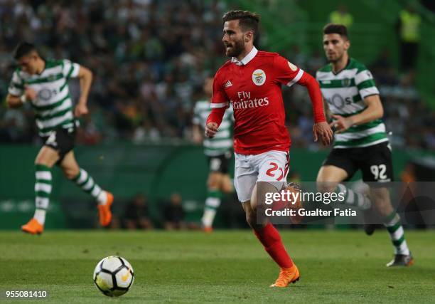 Benfica forward Rafa Silva from Portugal in action during the Primeira Liga match between Sporting CP and SL Benfica at Estadio Jose Alvalade on May...