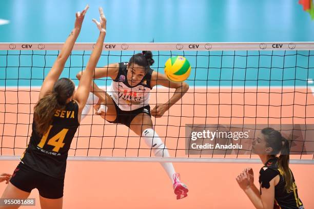 Volei Alba Blaj's Nneka Onyejekwe in action during Semifinal match between CS Volei Alba Blaj and Galatasaray within the CEV Volleyball Champions...