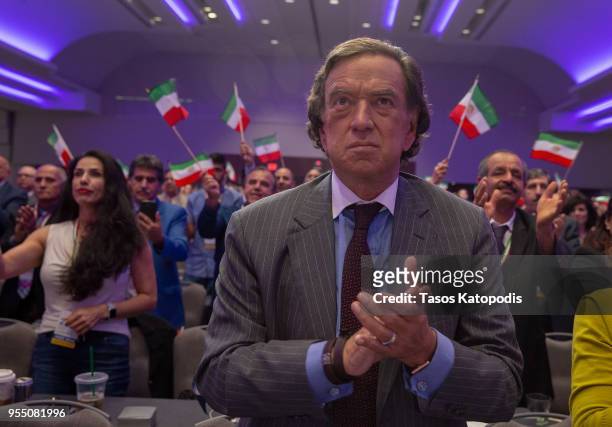 Former Governor of New Mexico Bill Richardson attends at the Conference on Iran on May 5, 2018 in Washington, DC. Over one thousand delegates from...