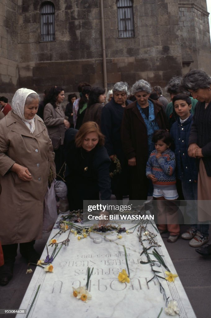 Tombe d'un catholicos arménien à Etchmiadzin