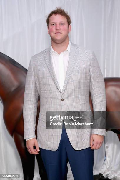 American football offensive tackle for the Buffalo Bills Conor McDermott attends Kentucky Derby 144 on May 5, 2018 in Louisville, Kentucky.