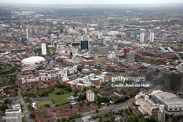 aerial view birmingham city centre - arena birmingham birmingham foto e immagini stock