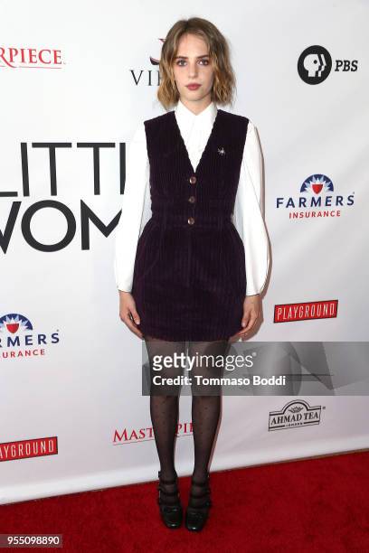 Maya Hawke attends the "Little Women" FYC Reception And Panel Discussion at Linwood Dunn Theater at the Pickford Center for Motion Study on May 5,...
