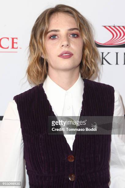 Maya Hawke attends the "Little Women" FYC Reception And Panel Discussion at Linwood Dunn Theater at the Pickford Center for Motion Study on May 5,...