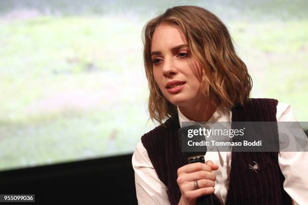 Maya Hawke attends the "Little Women" FYC Reception And Panel Discussion at Linwood Dunn Theater at the Pickford Center for Motion Study on May 5,...