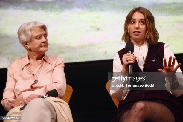 Angela Lansbury and Maya Hawke attend the "Little Women" FYC Reception And Panel Discussion at Linwood Dunn Theater at the Pickford Center for Motion...