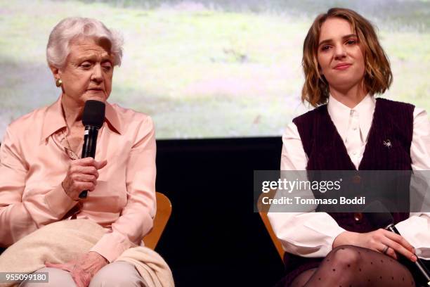 Angela Lansbury and Maya Hawke attend the "Little Women" FYC Reception And Panel Discussion at Linwood Dunn Theater at the Pickford Center for Motion...