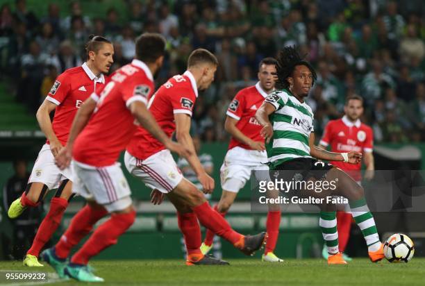 Sporting CP forward Gelson Martins from Portugal in action during the Primeira Liga match between Sporting CP and SL Benfica at Estadio Jose Alvalade...