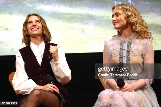 Maya Hawke and Kathryn Newton attend the "Little Women" FYC Reception And Panel Discussion at Linwood Dunn Theater at the Pickford Center for Motion...
