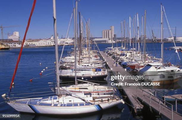 Le port de plaisance de Sète, dans l'Hérault, France.