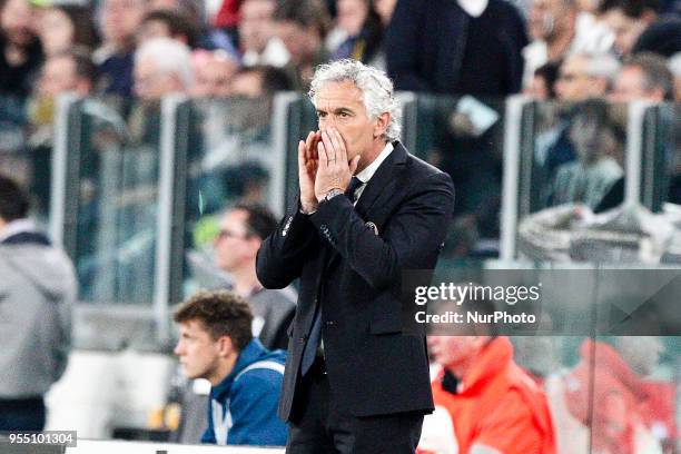 Bologna coach Roberto Donadoni during the Serie A football match n.36 JUVENTUS - BOLOGNA on at the Allianz Stadium in Turin, Italy.