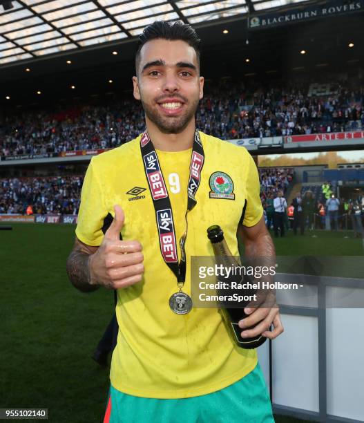 Blackburn Rovers' David Raya celebrates at the end of todays match during the Sky Bet League One match between Blackburn Rovers and Oxford United at...