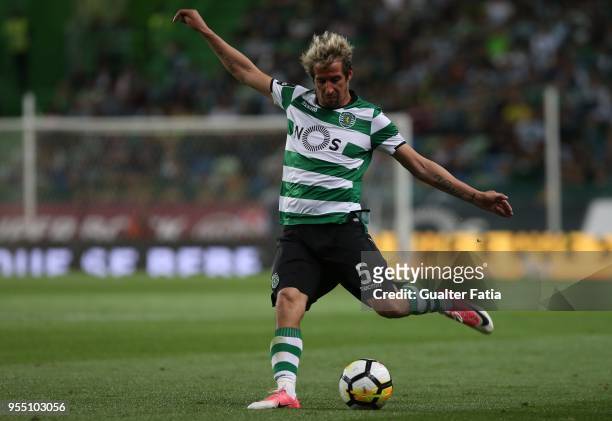 Sporting CP defender Fabio Coentrao from Portugal in action during the Primeira Liga match between Sporting CP and SL Benfica at Estadio Jose...