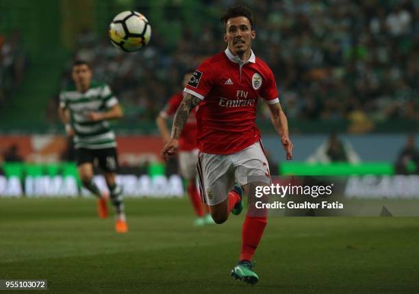 Benfica defender Alejandro Grimaldo from Spain in action during the Primeira Liga match between Sporting CP and SL Benfica at Estadio Jose Alvalade...