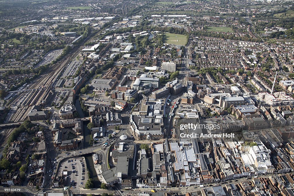Aerial view of Guildford City Centre
