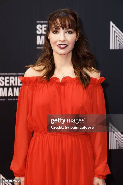 Actress Alix Benezech attends closing ceremony of Series Mania Lille Hauts de France festival on May 5, 2018 in Lille, France.