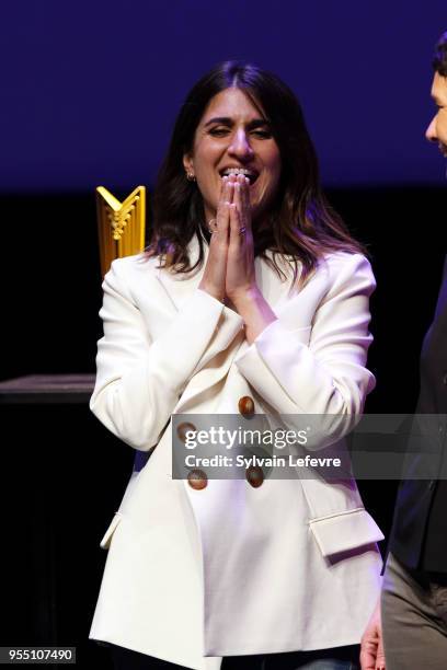 Actress Geraldine Nakache attends closing ceremony of Series Mania Lille Hauts de France festival on May 5, 2018 in Lille, France.