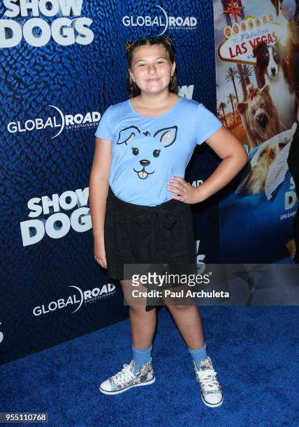 Actress Mackenzie Hancsicsak attends the premiere of "Show Dogs" at The TCL Chinese 6 Theatres on May 5, 2018 in Hollywood, California.