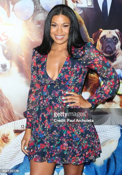 Singer Jordin Sparks attends the premiere of "Show Dogs" at The TCL Chinese 6 Theatres on May 5, 2018 in Hollywood, California.
