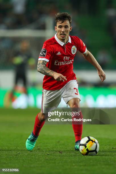 Benfica defender Alejandro Grimaldo from Spain during the Portuguese Primeira Liga match between Sporting CP and SL Benfica at Estadio Jose Alvalade...