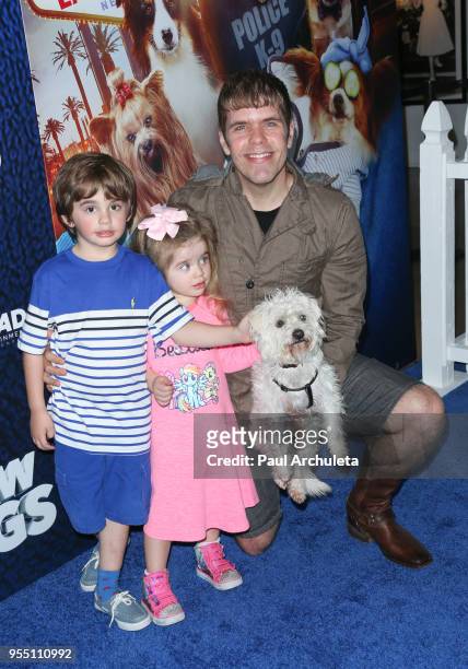 Blogger Perez Hilton attends the premiere of "Show Dogs" at The TCL Chinese 6 Theatres on May 5, 2018 in Hollywood, California.