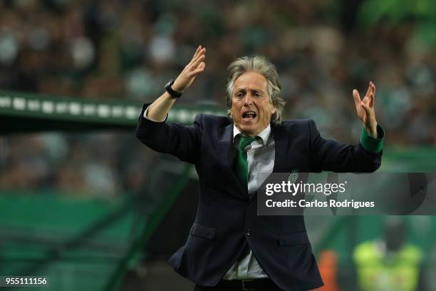 Sporting CP head coach Jorge Jesus from Portugal during the Portuguese Primeira Liga match between Sporting CP and SL Benfica at Estadio Jose...