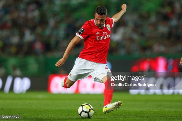 Benfica midfielder Andreas Samaris from Greece during the Portuguese Primeira Liga match between Sporting CP and SL Benfica at Estadio Jose Alvalade...