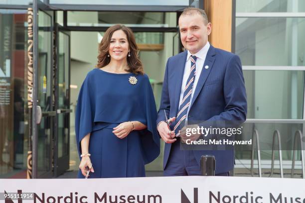 Her Royal Highness the Crown Princess Mary of Denmark and President of Iceland Gudni Th. Johannesson attend the official public ribbon cutting...