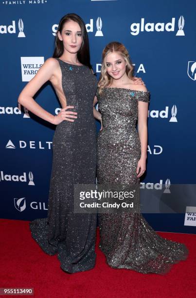 Juliet Evancho and Jackie Evancho attend the 29th Annual GLAAD Media Awards at The Hilton Midtown on May 5, 2018 in New York City.