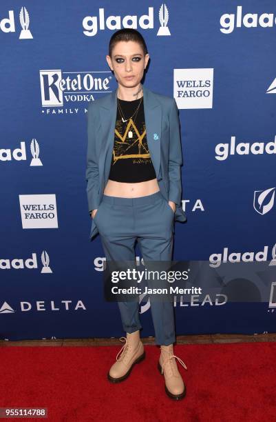 Asia Kate Dillon attends the 29th Annual GLAAD Media Awards at The Hilton Midtown on May 5, 2018 in New York City.
