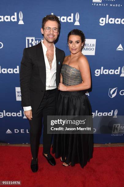 Brad Goreski and Lea Michele attend the 29th Annual GLAAD Media Awards at The Hilton Midtown on May 5, 2018 in New York City.