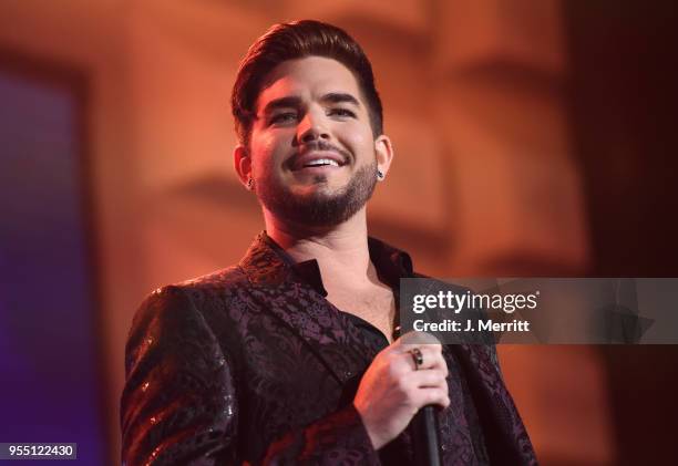 Adam Lambert performs onstage at the 29th Annual GLAAD Media Awards at The Hilton Midtown on May 5, 2018 in New York City.