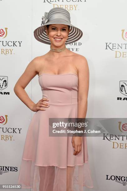 Actress Amanda Cerny attends The 144th Annual Kentucky Derby at Churchill Downs on May 5, 2018 in Louisville, Kentucky.