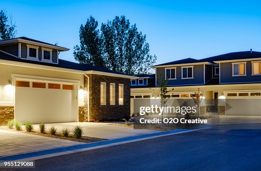 Suburb Houses at Dusk Suburb Houses at Dusk