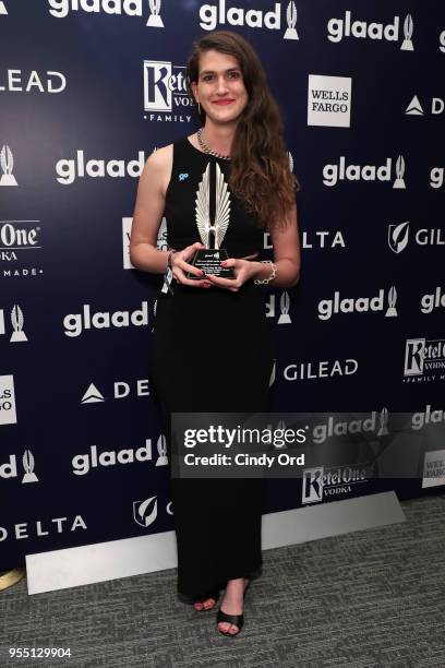 Diana Tourjee, recipient of the Outstanding Digital Journalism Award, attends the 29th Annual GLAAD Media Awards at The Hilton Midtown on May 5, 2018...