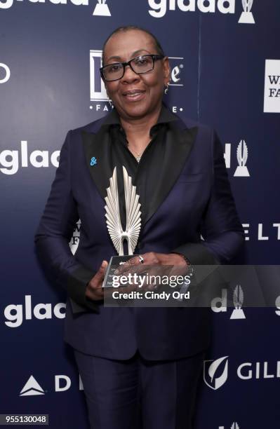 Gloria Carter, recipient of a Special Recognition Award, attends the 29th Annual GLAAD Media Awards at The Hilton Midtown on May 5, 2018 in New York...