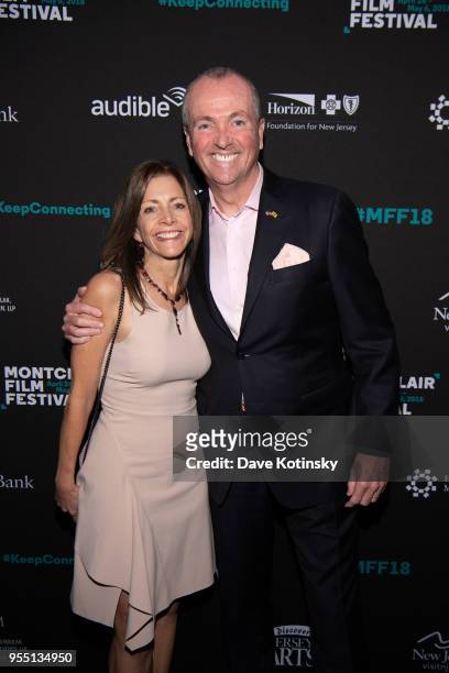 New jersey Governor Phil Murphy and his wife First Lady Tammy Murphy attend the Montclair Film Festival on May 5, 2018 in Montclair, NJ.